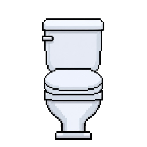 a pixel toilet